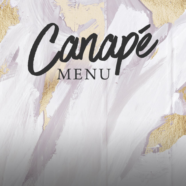 Canapé menu at The Caversham Rose